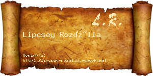 Lipcsey Rozália névjegykártya